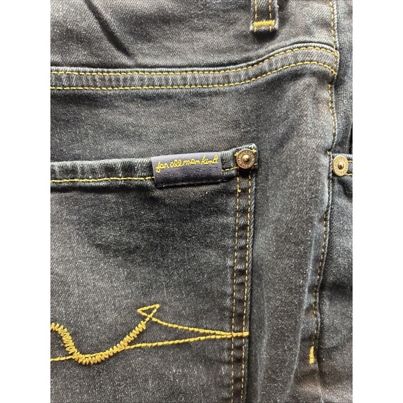 7 for All Mankind Austyn Relaxed Bootcut Jeans Unisex 29x32 Dark Wash NEW - Picture 6 of 10